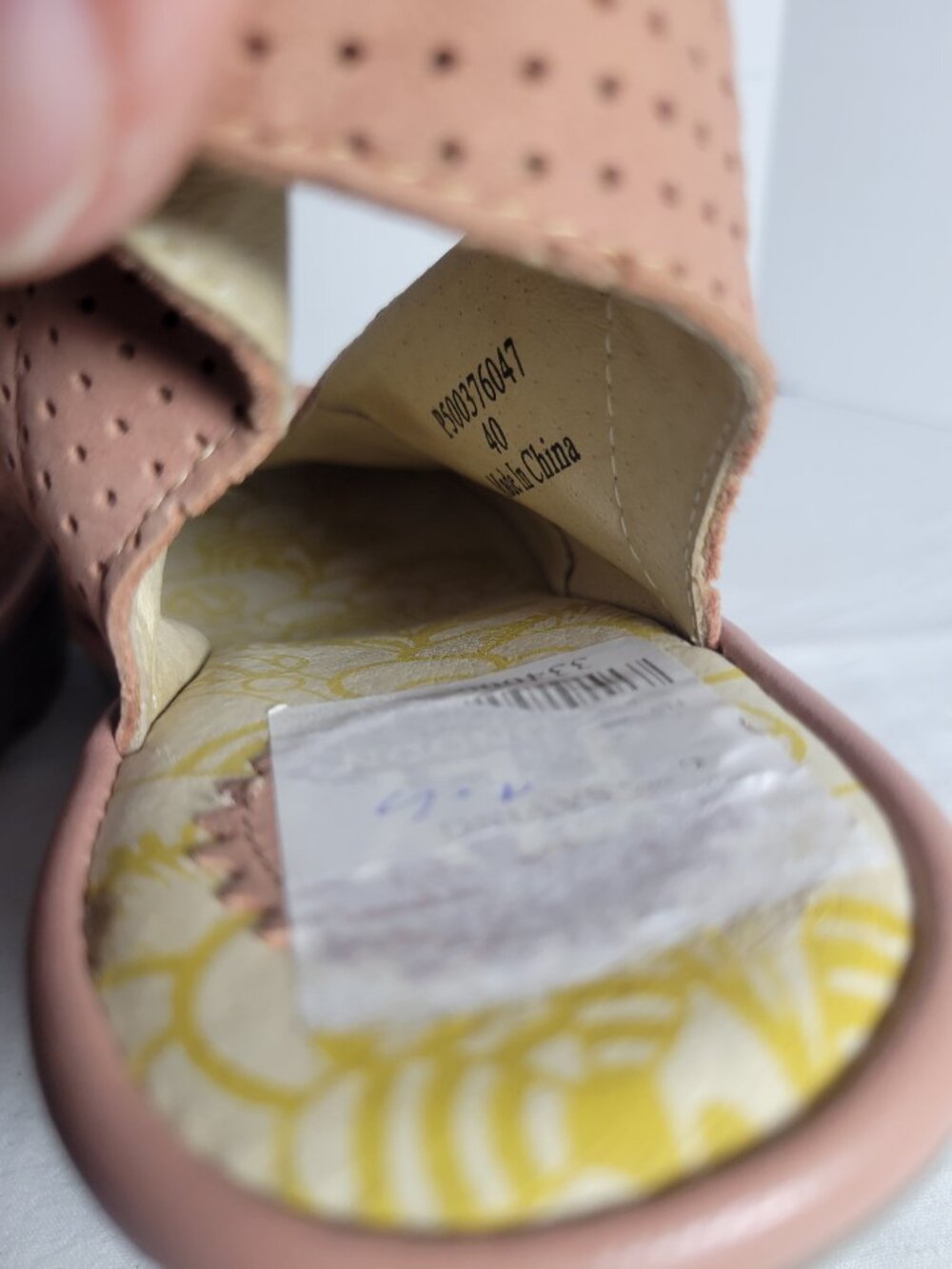 FLY London Yake Pink Perforated Leather Wedge Sandals EU 40 (~US 9) - Picture 12 of 16